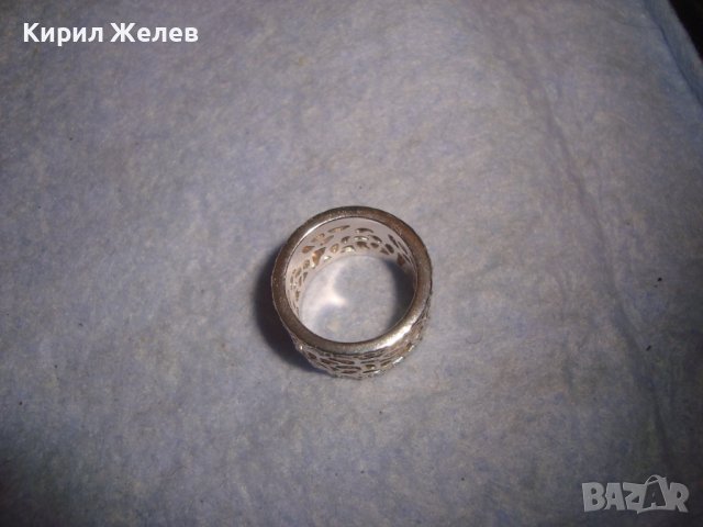 РАЗКОШЕН АЖУРЕН ФЕШЪН ПРЪСТЕН АРТ ХАЛКА с БЯЛА ПОЗЛАТА и МИНИАТЮРНИ ЦИРКОНИ 18916, снимка 10 - Пръстени - 37442879