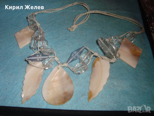 СЕДЕФЕНА КРАСИВА ОГЪРЛИЦА КРАЛСКИ СЕДЕФ МАЙСТОРСКА РЪЧНА АРТ ИЗРАБОТКА 27002, снимка 7 - Колиета, медальони, синджири - 35132580