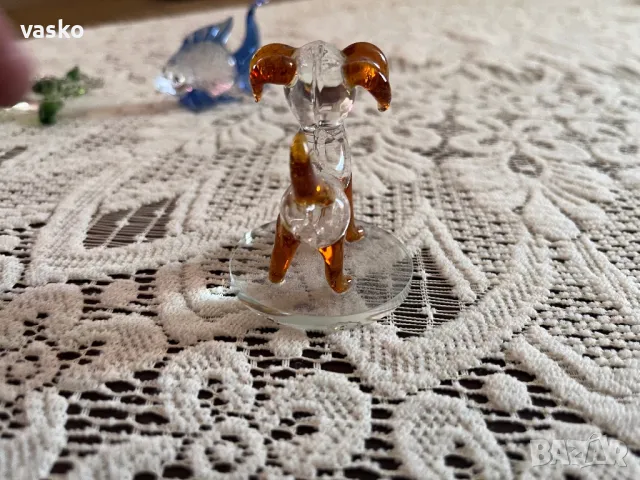 Стара стъклена фигурка, снимка 4 - Колекции - 49368827