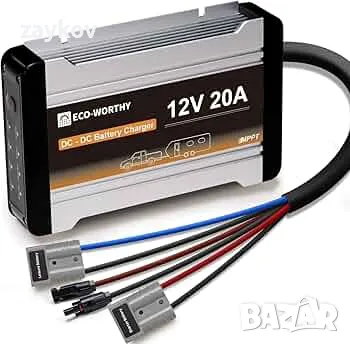 ЕКОЛОГИЧНО 12V 20A DC-DC зарядно устройство с MPPT контролер, зарядно устройство за батерия, снимка 1