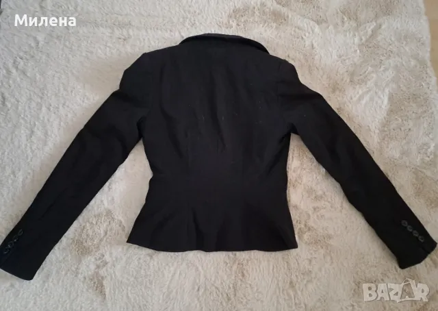 Дамско черно сако H&M, размер 34 Xs, снимка 2 - Сака - 49708411