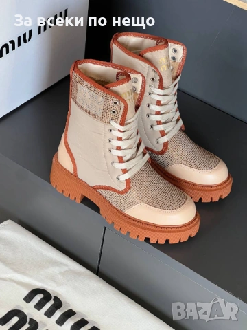 Miu Miu Дамски Боти Миу Миу - 3 Налични Цвята Код SK549, снимка 3 - Дамски боти - 53050721