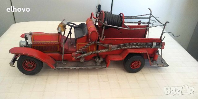 Стара метална пожарна кола, снимка 4 - Антикварни и старинни предмети - 42777445