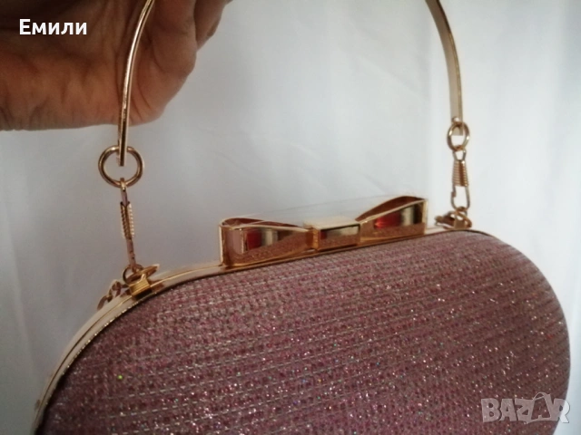 Елегантна блестяща чанта с две дръжки, чанта за абитуриентски бал, клъч за коктейлно парти, снимка 13 - Чанти - 54100859