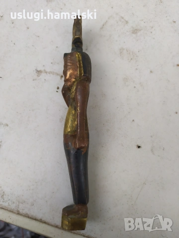 Стара бронзова статуетка, снимка 4 - Антикварни и старинни предмети - 53062183