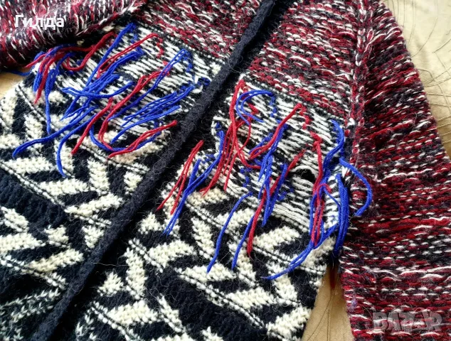 Isabel Marant H&M унисекс жилетка / плетено палто с качулка алпака, снимка 5 - Жилетки - 56158614