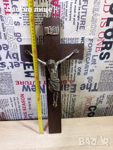 Разпятие/Кръст за стена, снимка 6 - Антикварни и старинни предмети - 54182641