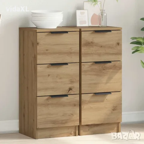 vidaXL Шкафове 2 бр. дъб Artisan 30x30x70 cm Инженерна дървесина, снимка 2 - Бюфети - 56148348