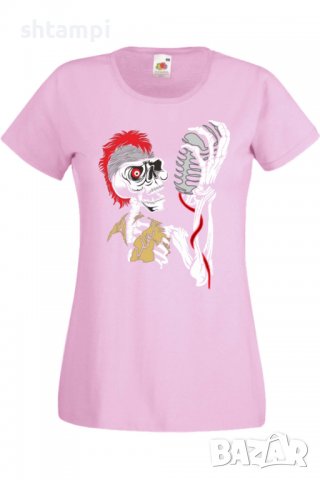 Дамска Тениска Sceleton singer,Изненада,Повод,Подарък,Празник