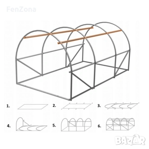 Компактна оранжерия - професионална защита и идеални условия за вашите култури - 3 х 2 х 2м, снимка 3 - Оранжерии - 54051569