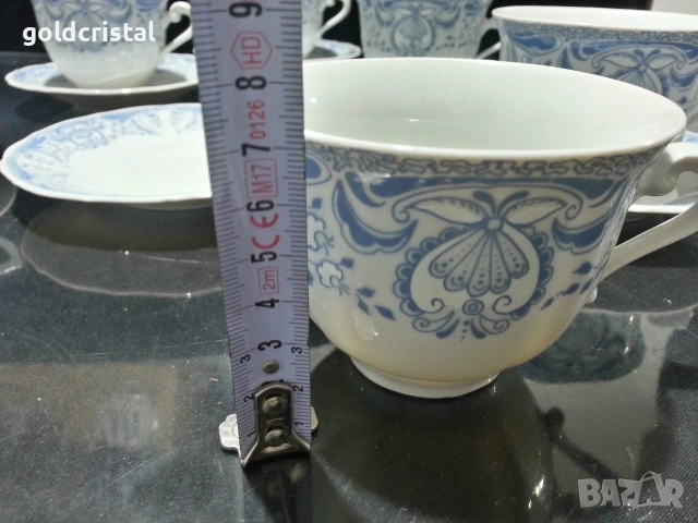 Стар български порцелан Изида чаши за чай , снимка 6 - Антикварни и старинни предмети - 53068174