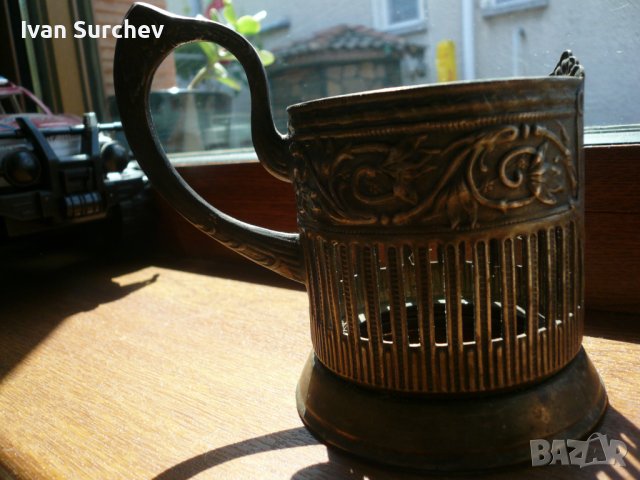 сребърна поставка за 4аша, снимка 16 - Антикварни и старинни предмети - 37162945