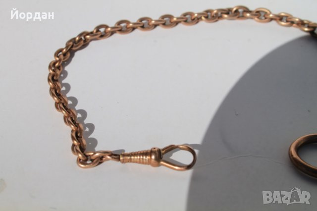 Златен ланец/кюстек за джобен часовник, снимка 3 - Други ценни предмети - 40268620