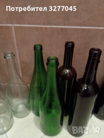 Еднолитрови стъклени бутилки 