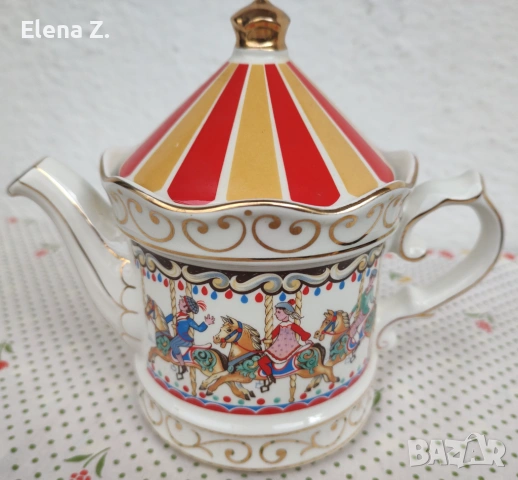 Sadler винтидж чайник Carousel (Въртележка), снимка 4 - Други - 53999763