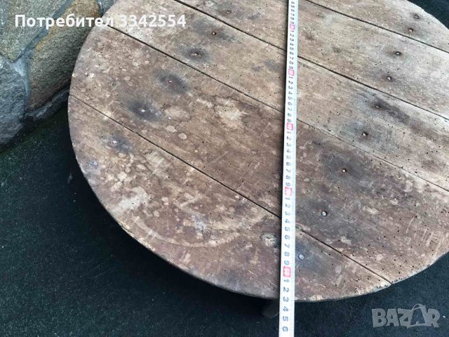 ПАРАЛИЯ ВЪЗРОЖДЕНСКА МАСА ДЪРВО СОФРА ТЕПСИЯ СИНИЯ, снимка 3 - Антикварни и старинни предмети - 42091145