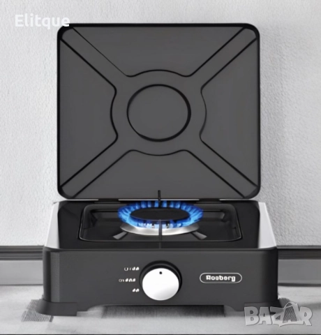 Газов единичен котлон с капак Rosberg, 30mbar\2.2kWh автоматично запалване, снимка 8 - Друга електроника - 52853519