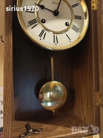 немски стенен часовник хермле, снимка 3 - Стенни часовници - 49341633