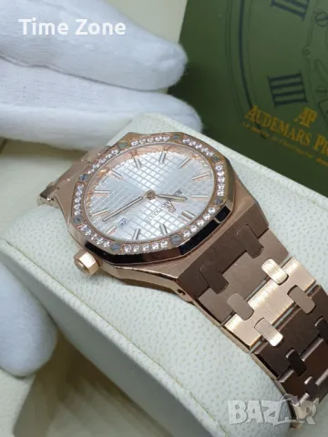 Audemars Piguet Royal Oak 33mm Rose Gold White Dial Diamond Дамски Различни Варианти, снимка 6 - Дамски - 48183108