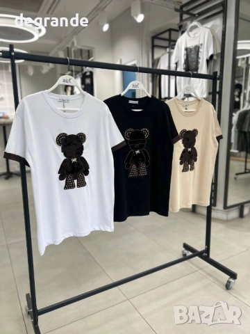 Тениска с мече , снимка 3 - Тениски - 52543226