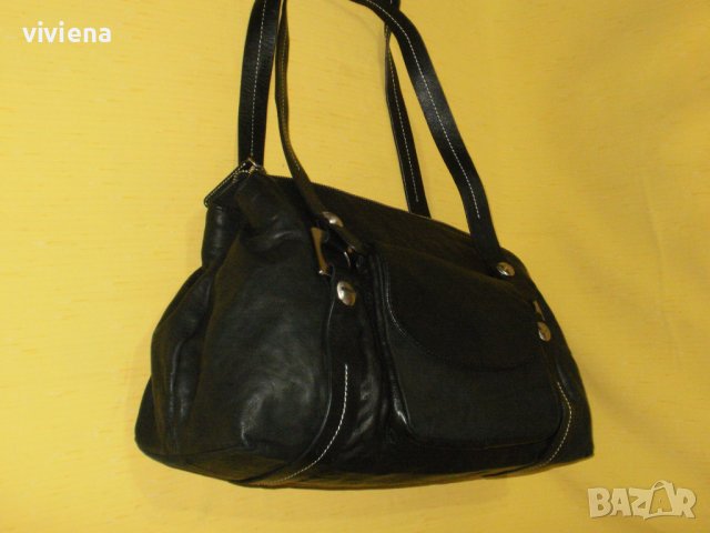 NOVA, голяма дамска чанта естествена кожа