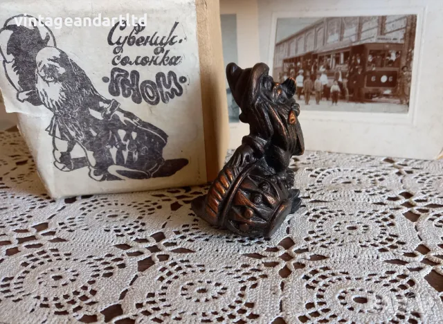 Пластика мед, съветска, гном, джудже, снимка 4 - Антикварни и старинни предмети - 47464877