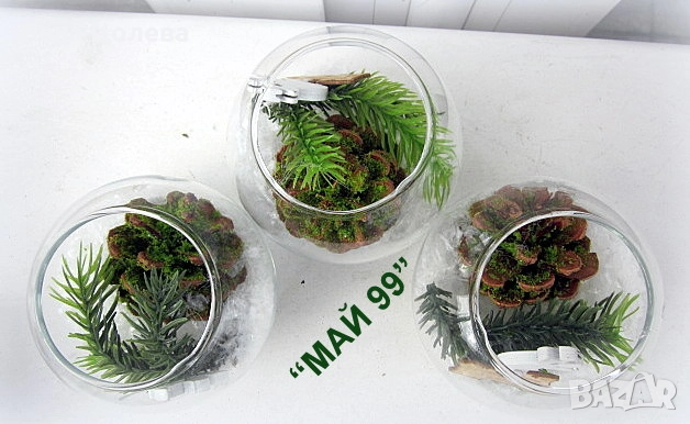 Стъклена сфера със сняг, снимка 3 - Коледни подаръци - 52279045