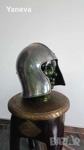 Рицарски, средновековен , шлем Барбута . , снимка 8 - Бойно оръжие - 53891157