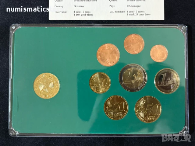 Германия 2003-2019 г. - Евро сет от 1 цент до 2 евро + 1 дойче марка 1950, снимка 4 - Нумизматика и бонистика - 51392861