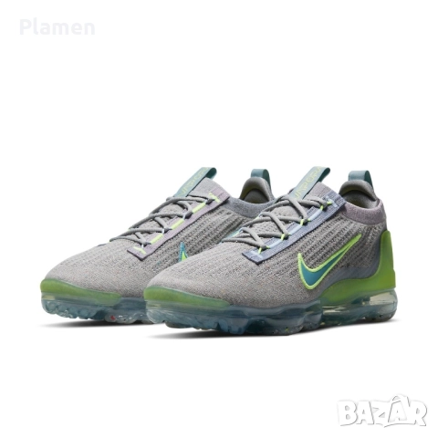 Обувки Nike VaporMax 2021 сиво и зелено 44 номер, снимка 2 - Ежедневни обувки - 51789672