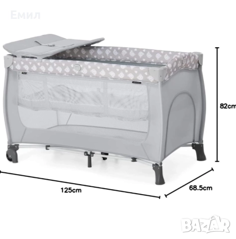 Сгъваемо преносимо детско легло марка Hauck, снимка 2 - Други - 51641990