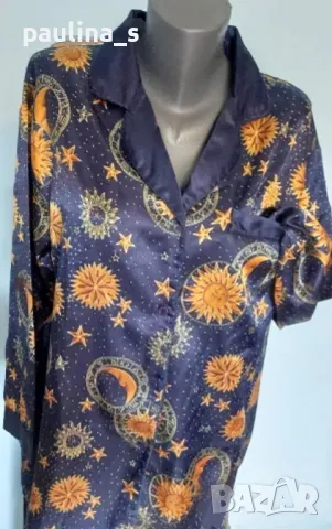 Два броя / Пижама от две части / турско синьо / кобалтово синьо, снимка 11 - Пижами - 36362241