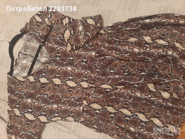 Дамска рокля със змийски принт ,размер М, снимка 4 - Рокли - 47869744