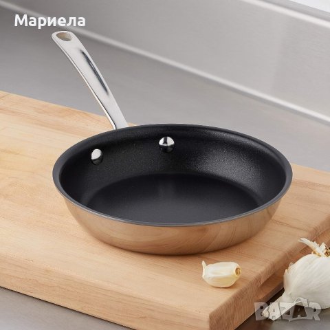 Незалепващ индукционен тиган трислоен неръждаема стомана 20 см