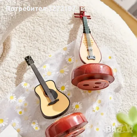 Ръчно изработена въртяща се музикална кутия с форма на Пипа в ретро стил,механична, снимка 4 - Декорация за дома - 48180363