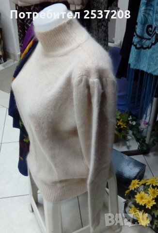 Топъл дамски пуловер от мека вълна, снимка 1 - Блузи с дълъг ръкав и пуловери - 31086071