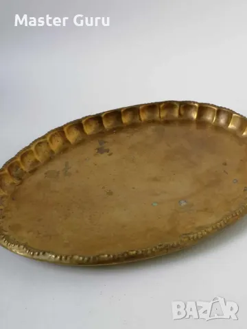 Старинен бронзов поднос- 34,00 х25,00 см, снимка 3 - Антикварни и старинни предмети - 47285394