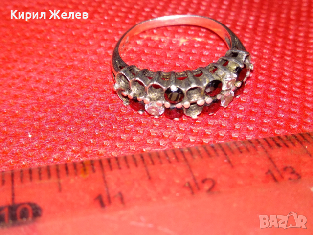 СТАР МАРКОВ СКЪПОЦЕНЕН СРЕБЪРЕН ПРЪСТЕН СРЕБРО 925 с МАРКАЗИТИ и ЦИРКОНИ Някои КАМЪНИ ЛИПСВАТ! 41813, снимка 2 - Пръстени - 44612632