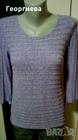 Блузка от плетиво, в млечно лилаво🍀👕S,M🍀👕арт.085, снимка 1 - Блузи с дълъг ръкав и пуловери - 29910199