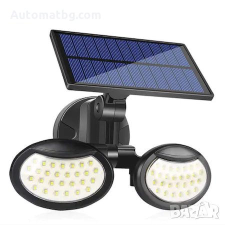 Соларна LED лампа Automat, 56 диода, LED, SH056, 1000lm, черна