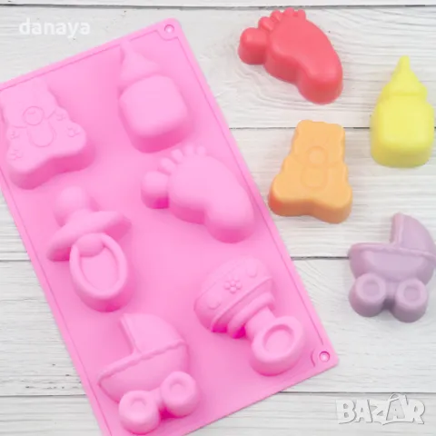 5625 Силиконова форма бебе с 6 бебешки форми