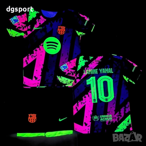 Детски флуоресцентен футболен екип на Барселона #ЛАМИН ЯМАЛ #10!, снимка 5 - Футбол - 52066056