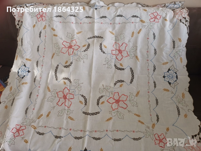 Нова покривка рязана бродерия 120/120см.