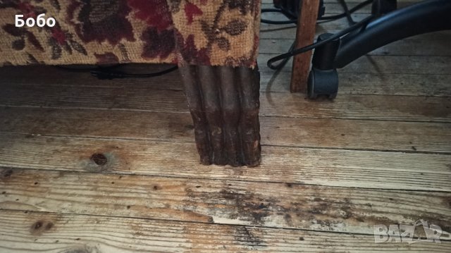 Старинно канапе с две кресла и две табуретки/холна гарнитура, снимка 5 - Дивани и мека мебел - 34168675