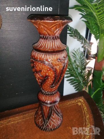 Дървена ваза, снимка 1 - Вази - 39160301