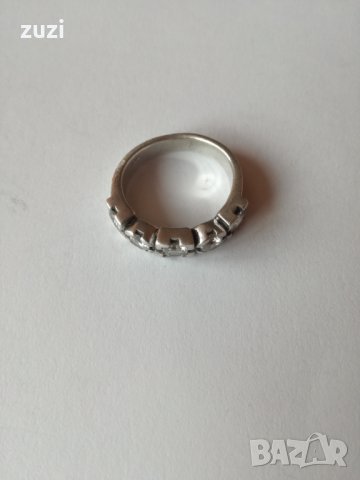 Сребърен пръстен с цирконий - 925 сребро, снимка 3 - Пръстени - 30705015