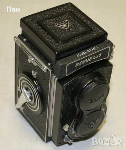 Фотоапарат средноформатен Revue 6x6 (Seagull 4A103A), снимка 2 - Фотоапарати - 53967234