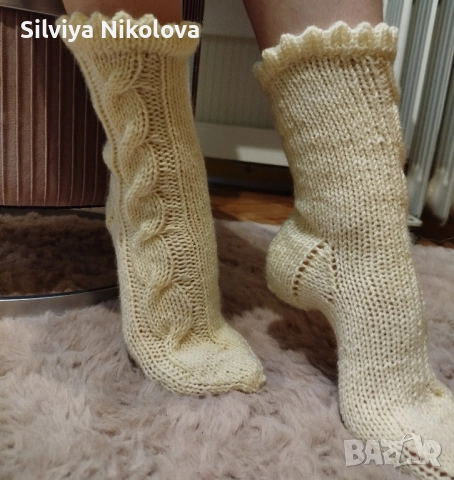 Красиви плетени чорапи , снимка 3 - Дамски чорапи - 51868302