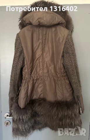 Зимно яке с естествен косъм, размер S, снимка 2 - Якета - 42161040