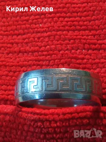 СТИЛЕН БУТИКОВ АРТ ПРЪСТЕН Тип ХАЛКА от БЛАГОРОДНА СТОМАНА с ВЕРСАЧЕ ОРНАМЕНТИКА 47466, снимка 9 - Пръстени - 47123179